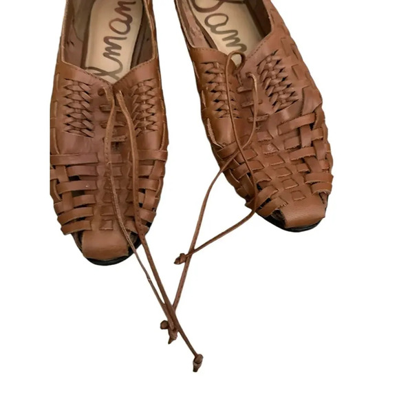 Sam Edelman Natural Woven Leather Avianna Huarache Flats Shoes Size 8M - Picture 8 of 8